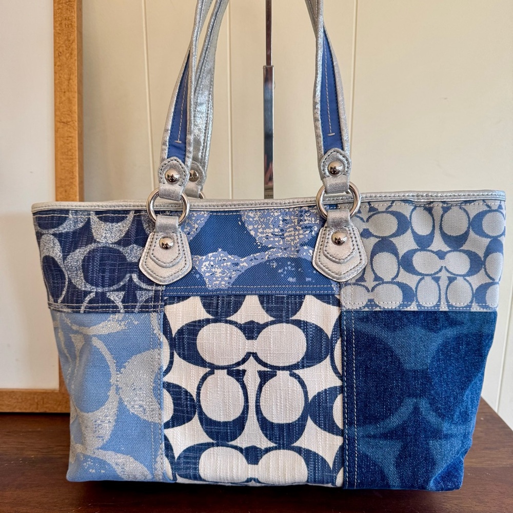 Coach Poppy Denim Patchwork Tote 2010 Style 16926 - Picture 8 of 16